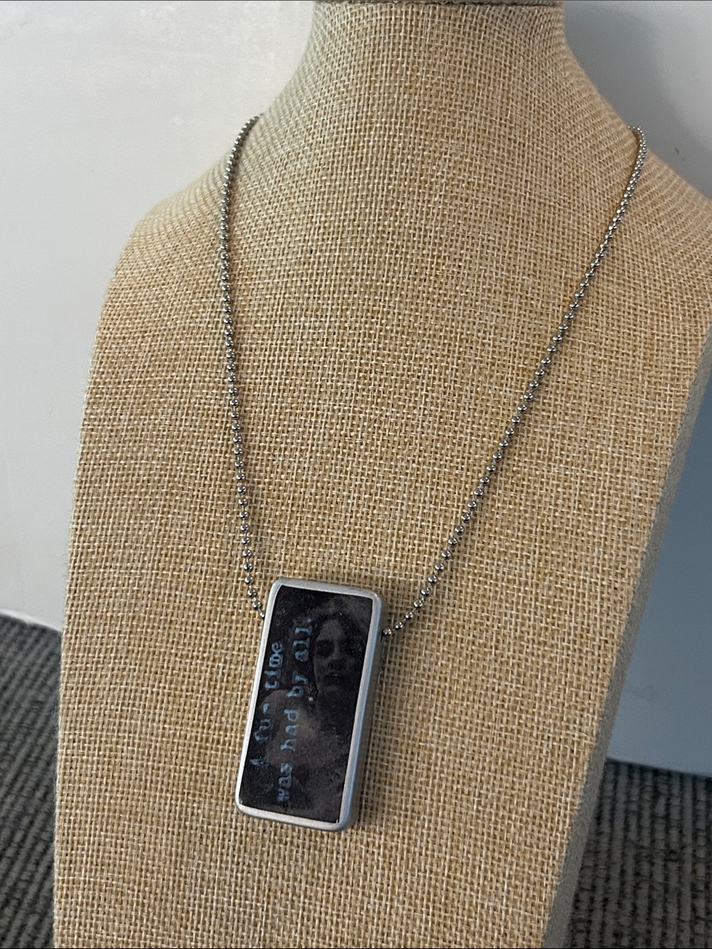 A fun time was had by all domino pendant necklace NEW handmade reverses to pips - Picture 3 of 8
